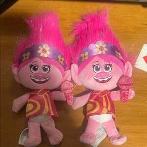 Pink Troll Dolls with Microphones